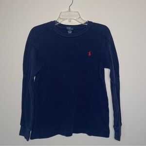 Polo Ralph Lauren Kids Navy With Red Embroidery L(14-16) Knit Pullover